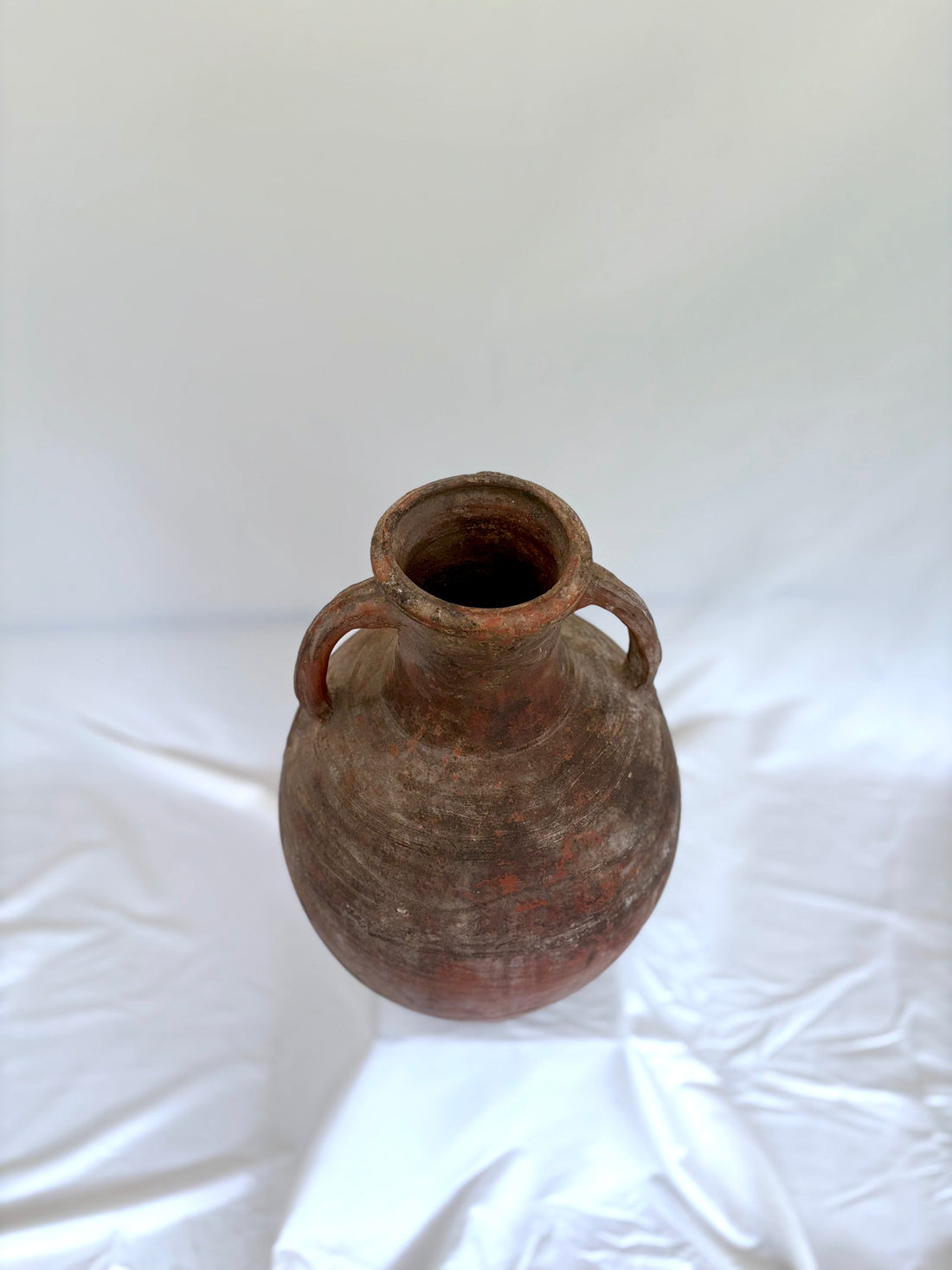 Amara Vintage Terracotta Jar – Moroccan Pottery with 2 Handles