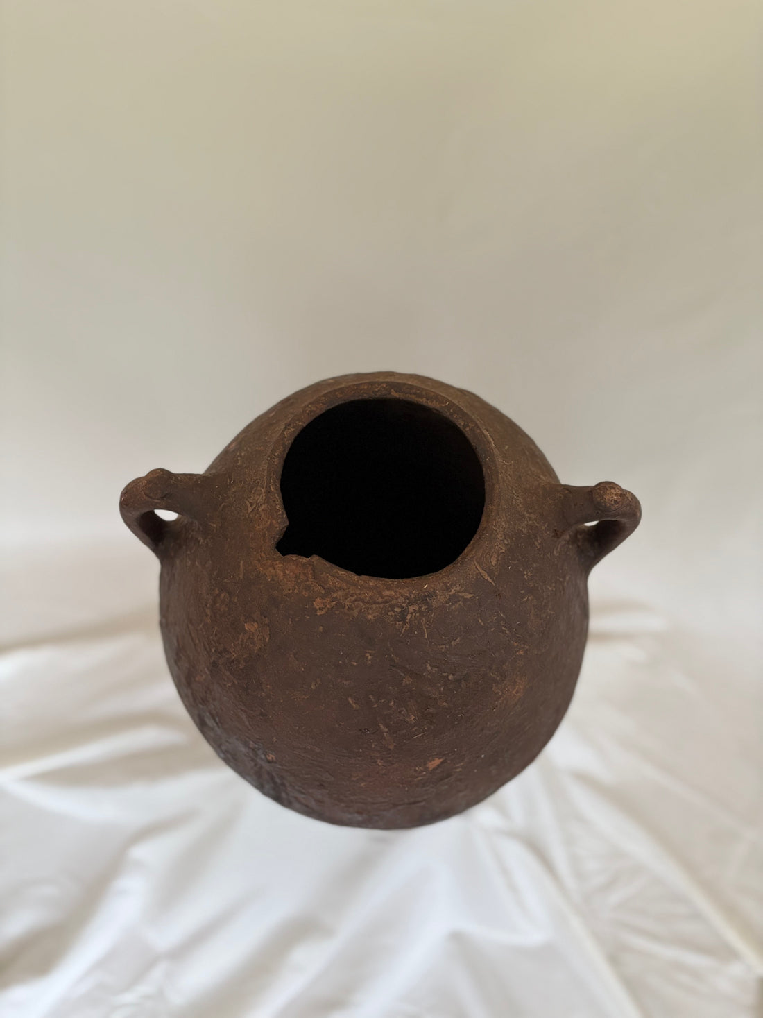 Mia Vintage Terracotta Storage Jar – Moroccan Pottery with 2 Handles