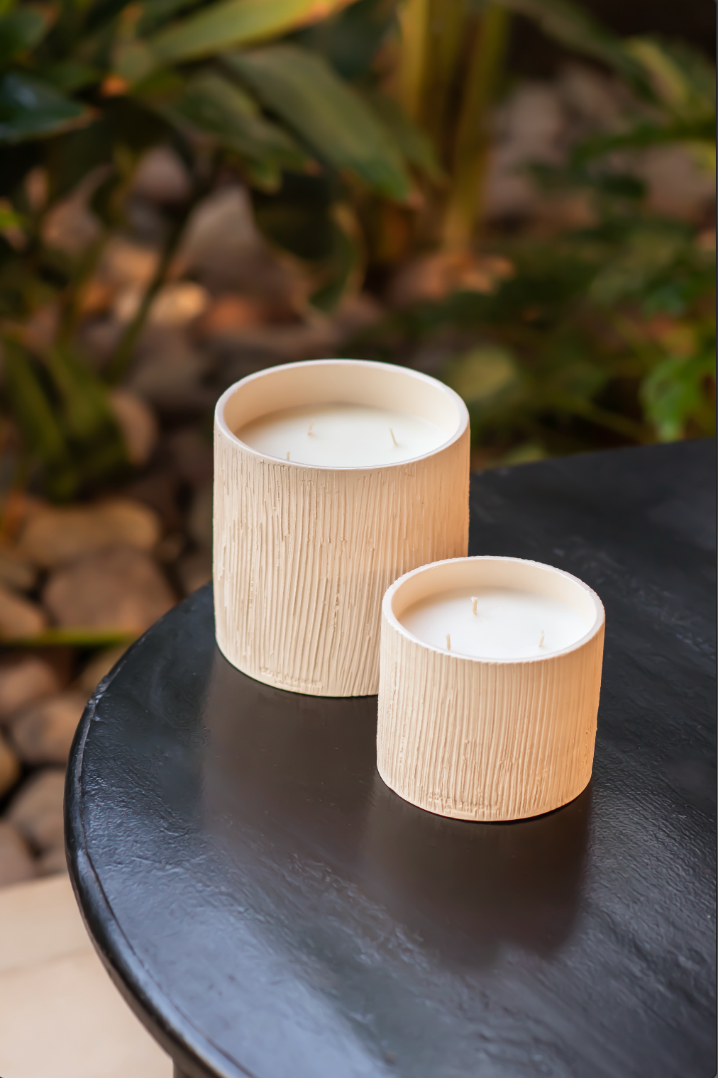 Striée Blanc Candle