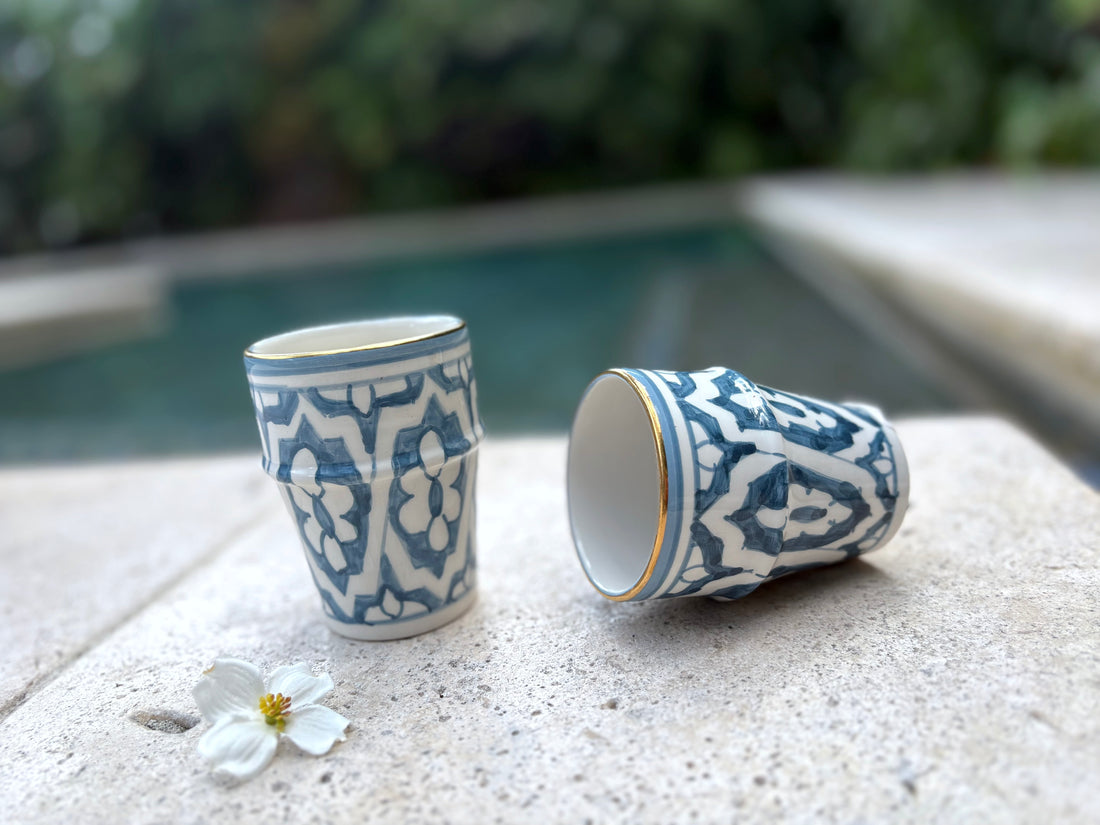 Medium Cups (Set of 2) – Ceramic, 4 oz Handmade